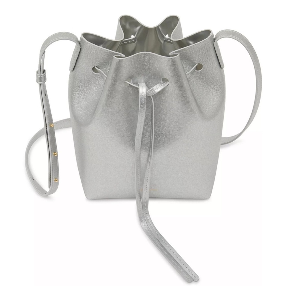 Iridescent/metallic bucket bag